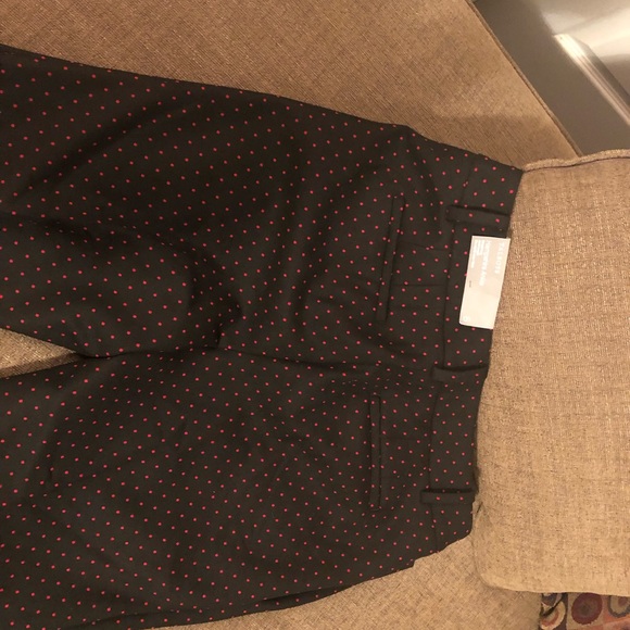 Talbots black w/red dot Hampshire ankle pant NWT - Picture 4 of 8